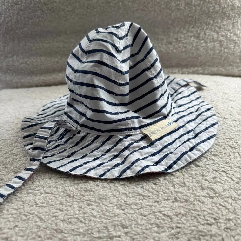 Pottery Barn Kids Reversible Stripe/Plaid Sun Bucket Hat